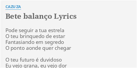 bete balança meu amor,bete balanço cazuza letra